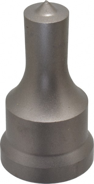 Cleveland Steel Tool - 9/16 Inch Diameter Round Ironworker Punch - 1-1/16 Inch Body Diameter, 1-7/32 Inch Head Diameter, 2-1/8 Inch Overall Length - Exact Tooling