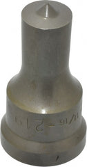 Cleveland Steel Tool - 11/16 Inch Diameter Round Ironworker Punch - 1-1/16 Inch Body Diameter, 1-7/32 Inch Head Diameter, 2-1/8 Inch Overall Length - Exact Tooling