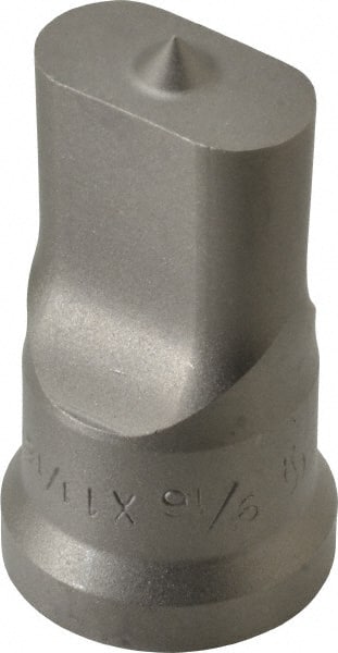 Cleveland Steel Tool - 9/16 Inch Wide Oblong Ironworker Punch - 1-1/16 Inch Body Diameter, 1-7/32 Inch Head Diameter, 2-1/8 Inch Overall Length - Exact Tooling