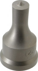 Cleveland Steel Tool - 19/32 Inch Diameter Round Ironworker Punch - 1-7/32 Inch Body Diameter, 1-3/8 Inch Head Diameter, 2-3/8 Inch Overall Length - Exact Tooling