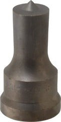 Cleveland Steel Tool - 13/16 Inch Diameter Round Ironworker Punch - 1-7/32 Inch Body Diameter, 1-3/8 Inch Head Diameter, 2-3/8 Inch Overall Length - Exact Tooling