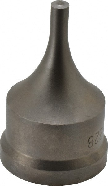 Cleveland Steel Tool - 9/32 Inch Diameter Round Ironworker Punch - 1-17/32 Inch Body Diameter, 1-11/16 Inch Head Diameter, 2-11/16 Inch Overall Length - Exact Tooling
