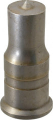 Cleveland Steel Tool - 13/16 Inch Diameter Round Ironworker Punch - 1 Inch Body Diameter, 1-3/16 Inch Head Diameter, 2-7/16 Inch Overall Length - Exact Tooling