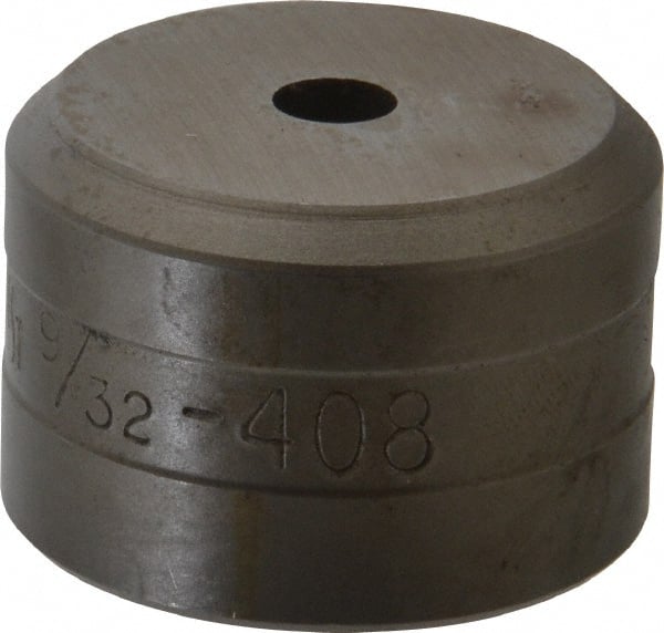 Cleveland Steel Tool - 9/32 Inch Diameter Round Ironworker Die - 1-1/2 Inch Head Diameter, 1 Inch Head Height - Exact Tooling