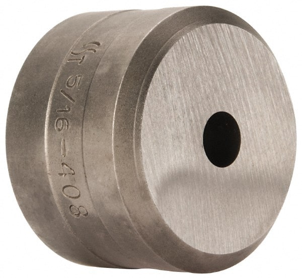 Cleveland Steel Tool - 5/16 Inch Diameter Round Ironworker Die - 1-1/2 Inch Head Diameter, 1 Inch Head Height - Exact Tooling