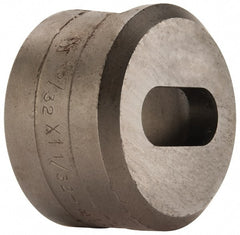 Cleveland Steel Tool - 1-1/32 Inch Long x 15/32 Inch Wide Oblong Ironworker Die - 1-13/16 Inch Head Diameter, 1-1/8 Inch Head Height - Exact Tooling