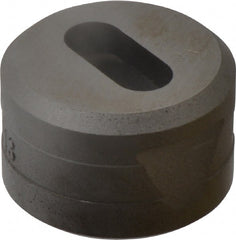 Cleveland Steel Tool - 1-3/32 Inch Long x 15/32 Inch Wide Oblong Ironworker Die - 1-13/16 Inch Head Diameter, 1-1/8 Inch Head Height - Exact Tooling