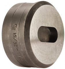 Cleveland Steel Tool - 1-1/32 Inch Long x 15/32 Inch Wide Oblong Ironworker Die - 2 Inch Head Diameter, 1 Inch Head Height - Exact Tooling