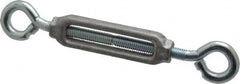 Made in USA - 144 Lb Load Limit, 3/8" Thread Diam, 2-7/8" Take Up, Aluminum Eye & Eye Turnbuckle - 3-7/8" Body Length, 1/4" Neck Length, 7-1/2" Closed Length - Exact Tooling