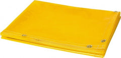 Steiner - 6' High x 8' Wide x 14mm Thick Vinyl Welding Curtain - Yellow, Grommet - Exact Tooling