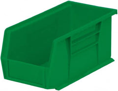 Akro-Mils - 30 Lb. Load Capacity, 10-7/8" Deep, Green Polymer Hopper Stacking Bin - 5" High x 5-1/2" Wide x 10-7/8" Long - Exact Tooling