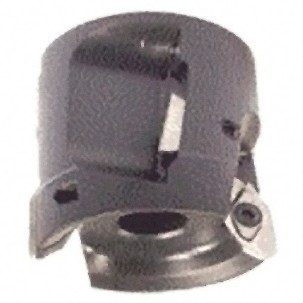 Iscar - 4 Inserts, 2-1/2" Cut Diam, 1" Arbor Diam, 1.18" Max Depth of Cut, Indexable Square-Shoulder Face Mill - 0/90° Lead Angle, 2.16" High, HM90 APCR 1605 Insert Compatibility, Through Coolant, Series Helialu - Exact Tooling