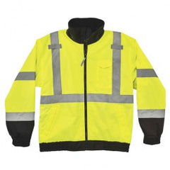 8379 M LIME FLEECE LINED BOMBER - Exact Tooling