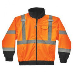 8379 L ORANGE LINED BOMBER JACKET - Exact Tooling