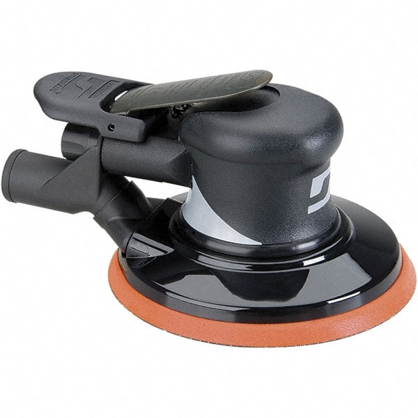Dynabrade - 12,000 OPM, 18 CFM Air Consumption, Palm Air Orbital Sander - Round Pad, 1/4 NPT Inlet - Exact Tooling