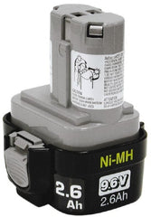 Makita - 9.6 Volt NiMH Power Tool Battery - 2.6 Ahr Capacity, 1 hr Charge Time - Exact Tooling