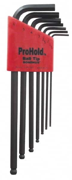 Bondhus - 7 Piece T-Handle Ball End Hex Key Set - Exact Tooling