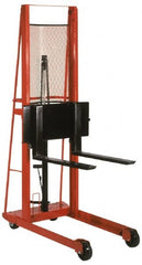 Wesco Industrial Products - 1000 Lbs. Load Capacity, 56 Inch Lift Height, Steel Stacker Manually Operated Lift - Exact Tooling