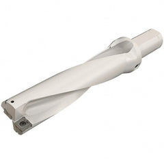 Iscar - 3.94" Max Drill Depth, 4xD, 25mm Diam, Indexable Insert Drill - 2 Inserts, 1-1/4" Shank Diam, Straight Shank - Exact Tooling