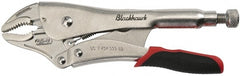 Blackhawk by Proto - 7-3/8" OAL Curved Jaw Locking Pliers - 1-17/32" Jaw Width, 1/2" Jaw Depth, Quick Release Handle - Exact Tooling