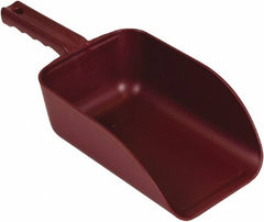Remco - 82 oz Red Polypropylene & Semi-Ferrous Additive Flat Bottom Scoop - 5.9" Wide x 3.3" Deep Bowl, 15.1" OAL - Exact Tooling