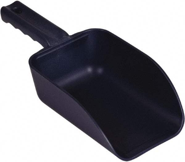 Remco - 32 oz Blue Polypropylene & Semi-Ferrous Additive Flat Bottom Scoop - 4.3" Wide x 3" Deep Bowl, 11-1/2" OAL - Exact Tooling