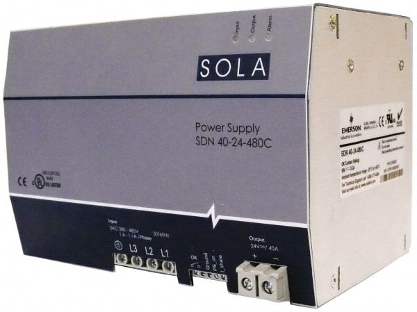 Sola/Hevi-Duty - 960 Watt, 480 VAC Input, 24 V Output, DIN Rail Power Supply - Exact Tooling