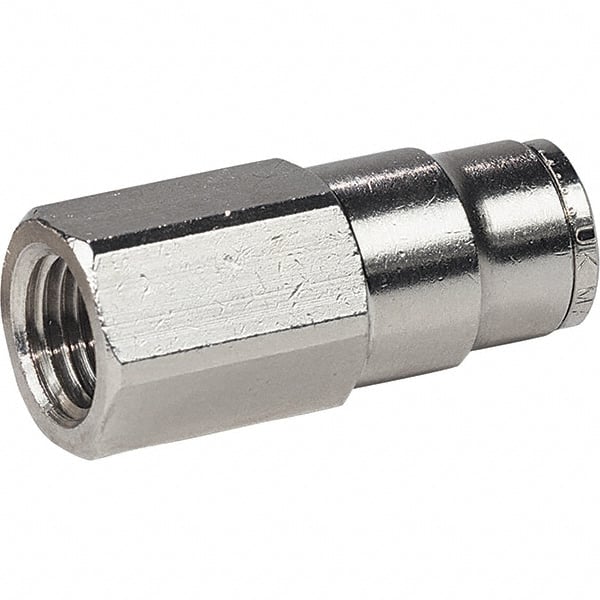 Dynabrade - 1/4 Male NPT Pneumatic Hose Press-On Swivel Fitting - 1/4" Hose ID - Exact Tooling