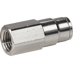 Dynabrade - 1/4 Male NPT Pneumatic Hose Press-On Swivel Fitting - 1/4" Hose ID - Exact Tooling