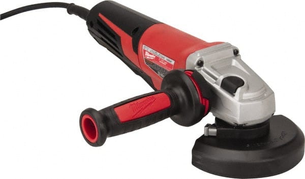 Milwaukee Tool - 5" Wheel Diam, 11,000 RPM, Corded Angle & Disc Grinder - 5/8-11 Spindle, 120 Volts, 13 Amps - Exact Tooling