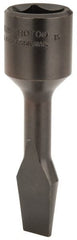 Proto - 1/2" Drive, 7/16" Wide x 0.07" Thick Blade, Standard Slotted Screwdriver Socket - 3-5/32" OAL - Exact Tooling