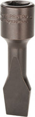 Proto - 1/2" Drive, 5/8" Wide x 0.11" Thick Blade, Standard Slotted Screwdriver Socket - 3-5/32" OAL - Exact Tooling