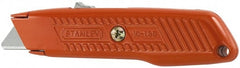Stanley - Retractable Utility Knife - 1-7/8" Carbon Steel Blade, Gray Zinc Handle, 1 Blade Included - Exact Tooling