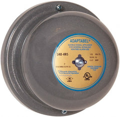 Edwards Signaling - 4" Diam, 24 VAC Bell - 0.31 Amps, 88 Decibles at 10', Vibrating, Waterproof - Exact Tooling