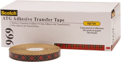 3M - 18 Yds. Long x, High Strength Acrylic Adhesive Transfer Tape - Paper Liner, 5 mil Thick - Exact Tooling