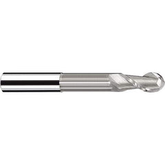 Fraisa - 1/2" Diam, 1/2" LOC, 2 Flute Solid Carbide Ball End Mill - Exact Tooling