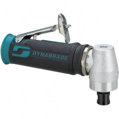 Dynabrade - 1/4" Collet, Angle Handle, Air Angle Die Grinder - 12,000 RPM, Rear Exhaust, 23 CFM, 0.4 hp, 90 psi, 1/4 NPT Inlet - Exact Tooling