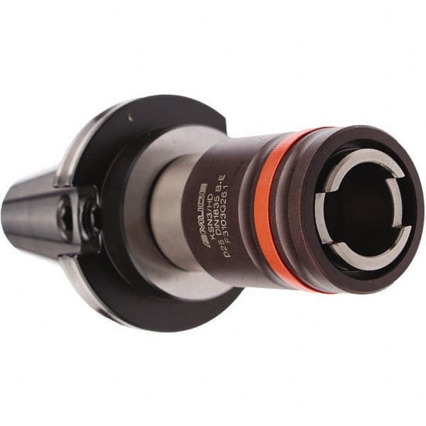 Emuge - 25mm Straight Shank Diam Tension & Compression Tapping Chuck - M4.5 Min Tap Capacity, 98mm Projection, Size 3 Adapter, Quick Change, Through Coolant - Exact Tooling