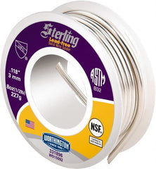 Worthington - 0.1180 Inch Diameter, Tin and Copper with Selenium, Sterling Lead Free Solder - 1/2 Lb. - Exact Tooling