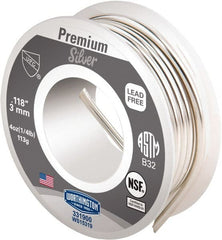 Worthington - 0.1180 Inch Diameter, Tin, Copper and Silver, Premium Silver Lead Free Solder - 1/4 Lb. - Exact Tooling