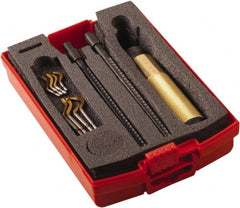 Shaviv - 11 Piece Hand Deburring Tool Set - B, E Blade Holder, B10P, B11P, B20P, B30P;E100P, E111P, E200P, E300P Blades, For Straight Edge, Hole Edge - Exact Tooling