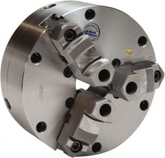 Buck Chuck Company - 3 Jaws, 12" Diam, Self Centering Manual Lathe Chuck - Plain Back Mount Spindle, Adjustable, Reversible, 1,500 Max RPM, 4-1/16" Through Hole Diam, Cast Iron - Exact Tooling