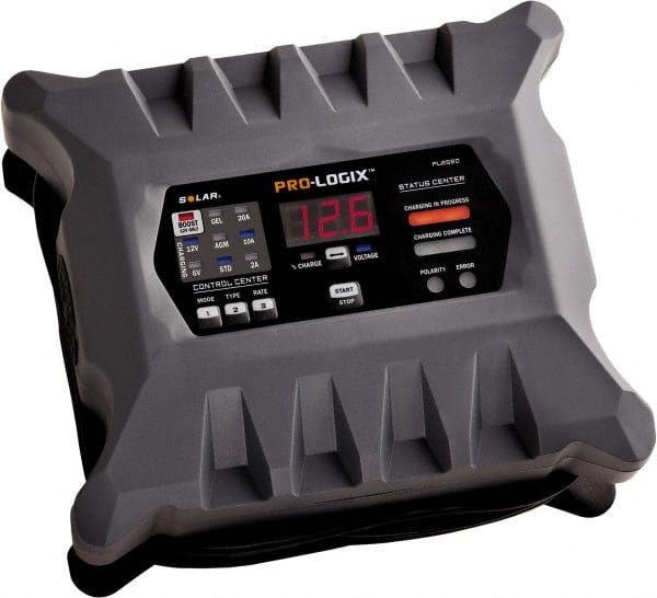 Solar - 6/12 Volt Automatic Charger/Engine Starter - 20 Amps/10 Amps/2 Amps, 100 Starter Amps - Exact Tooling