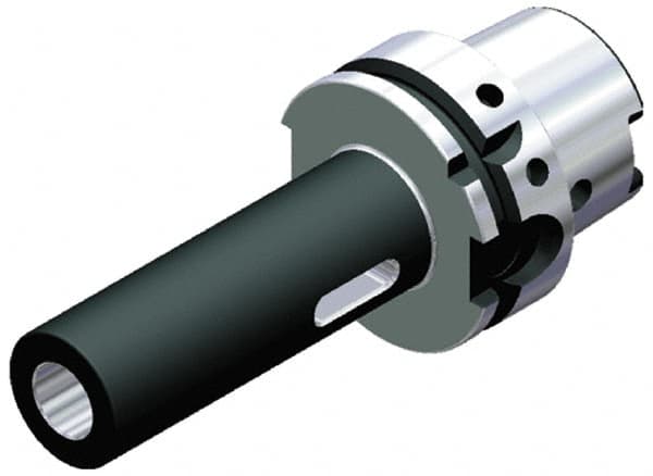 Kennametal - HSK63A Outside Taper, 3MT Inside Taper, HSK to Morse Taper Adapter - 140mm Projection, 40mm Nose Diam, 172mm OAL - Exact Tooling