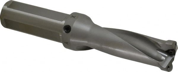 Kennametal - 3-3/4" Max Drill Depth, 2.5xD, 38.1mm Diam, Indexable Insert Drill - 2 Inserts, 1-1/2" Shank Diam, Straight Shank - Exact Tooling