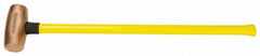 American Hammer - 10 Lb Head Nonsparking Hammer - 33" OAL, 30-1/2" Long Fiberglass Handle - Exact Tooling