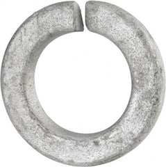 Value Collection - 7/8", 0.898" ID, 0.219" Thick Split Lock Washer - Grade 2 Spring Steel, Hot Dipped Galvanized Finish, 0.898" Min ID, 0.914" Max ID, 1.47" Max OD - Exact Tooling