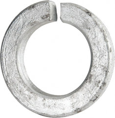 Value Collection - 1-1/4", 1.274" ID, 0.312" Thick Split Lock Washer - Grade 8 Spring Steel, Hot Dipped Galvanized Finish, 1.274" Min ID, 1.3" Max ID, 2.056" Max OD - Exact Tooling