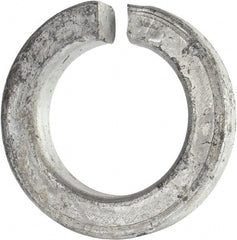 Value Collection - 1-1/2", 1.524" ID, 3/8" Thick Split Lock Washer - Grade 8 Spring Steel, Hot Dipped Galvanized Finish, 1.524" Min ID, 1.554" Max ID, 2.419" Max OD - Exact Tooling
