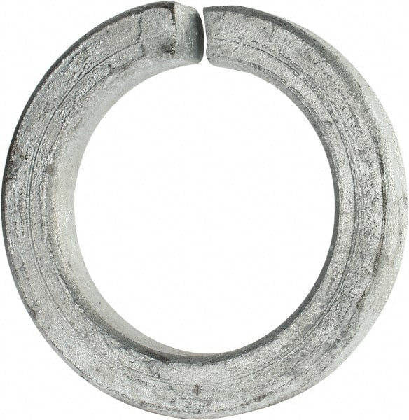 Value Collection - 2", 2.028" ID, 0.422" Thick Split Lock Washer - Grade 8 Spring Steel, Hot Dipped Galvanized Finish, 2.028" Min ID, 2.059" Max ID, 2.956" Max OD - Exact Tooling